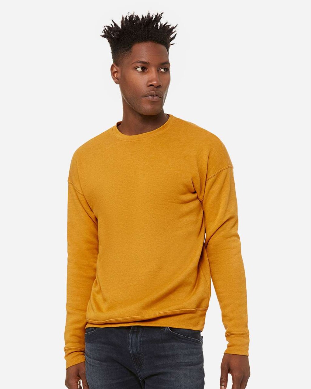 BELLA+CANVAS Long Sleeve Sponge Fleece Drop Shoulder Sweatshirt for Casual, Winter & Layering Wear